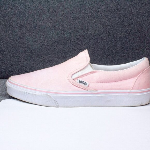 VANS Classic Slip-On Pink White Skateboard Sneakers Mens Size 8.5 Womens Size 10 - Picture 4 of 11